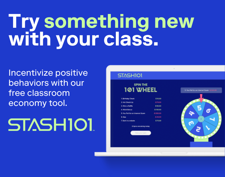 Stash101 wheel free classroom tool
